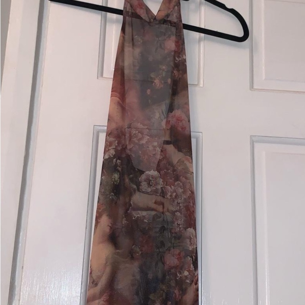 Floral Print mesh dress Medium